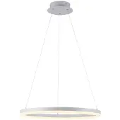 Paul Neuhaus Hanglamp Titus, dimbaar, wit / opaal, Woon-/ Eetkamer, Aluminium, Modern