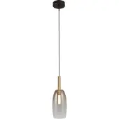 Masterlight Hanglamp Ø 11,5cm Lido Olive goud met gold-fading glas