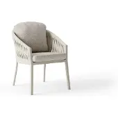Suns Avero dining tuinstoel aluminium/koord met zit- en rugkussen 2 stuks
