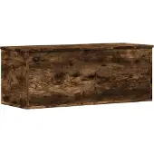 vidaXL Opbergbox 90x35x35 cm bewerkt hout gerookt eikenkleurig