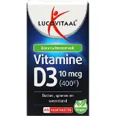 Lucovitaal 2+2 Gratis: D3 10 Mcg (400ie) Vitamine Vegan Kauwtabletten 60 Kauwtabletten