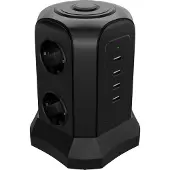 Allteq USB stekkerdoos - 6-voudig -