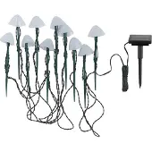 Lumisky Champy - Mini-paddestoelenslinger - 10 stuks zonnecellen - Warm wit (10 stuks)