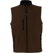 Sols Heren Rallye Soft Shell Bodywarmer Jacket (Donkere chocolade)