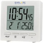 Explore Scientific mini wekkerradio Explore Scientific 7,2 cm wit