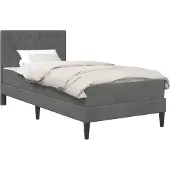 vidaXL Bedframe met matras Donkergrijs 100 x 200 cm Fluweel