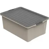 Rotho Stapelbox Compact Eco, formaat DIN A3, 38 liter, cappuccino kleur