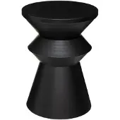 Atmosphera Sohan IJzeren bijzettafel Ø36xH48cm - Zwart