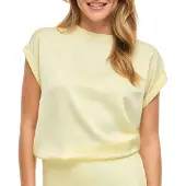 Vila Shirt 'VIEllette' pasteelgeel