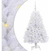 Syfax Kunstmatige Inklapbare Kerstboom Wit 120 cm PVC en Staal