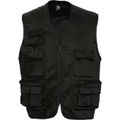 Sols Wild Unisex Full Zip Waistcoat Bodywarmer Jacket (Zwart)