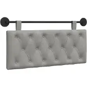 vidaXL Hangend hoofdbord Lichtgrijs Fluweel