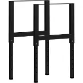 Syfax Werkbankframes verstelbaar 2 st 55x(69-95,5) cm metaal zwart