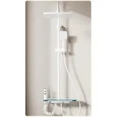 OEM Doucheset, digitale temperatuurweergave, in hoogte verstelbaar, warm/koud, wit