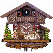 Engstler - 445_Q - Koekoeksklok - Kwarts - Notenhout - 26 cm
