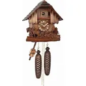 Engstler - 439_Q - Koekoeksklok - Kwarts - Notenhout - 28 cm