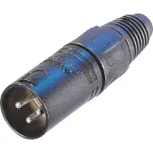 Neutrik XLR connector | M | | 3-pin (Metaal, Trekontlasting, Verguld)