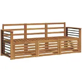 vidaXL Sofa-Sets 3 st Massief Acacia Hout