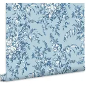 Laura Ashley Picardie Behang - Bloemen - 10mx52cm - Blauw