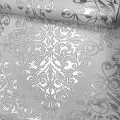 BN Wallcoverings Grijs Wit Metallic Barok Vinylbehang – Modern Luxe Design – Afwasbaar – Luxury 6837-0