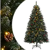 Prolenta Maison Exclusive - Kunstkerstboom met 150 LED-lampjes, 150 cm hoog