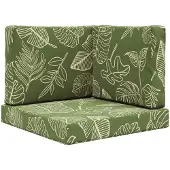 vidaXL Buitenbankkussen Polyester Blad Design 60 x 60 x 8 cm