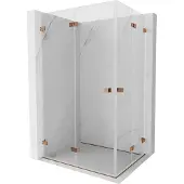 Mexen Lunar-F Duo inklapbare douchecabine 100 x 90 , transparant, roségoud - 836-100L-090P-60-00