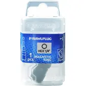 Rawlplug Adapter voor Bits met 2 Magneten 1/4" 60mm