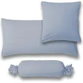 Estella Fein jersey kussensloop, 40 x 40 cm, Atelier jersey, lichtblauw