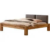 Hasena Greenville bedframe massief eiken geolied/kunstleer