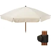 Pro Garden Tuinparasol 220cm Ecru Crème crème Metaal Parasol