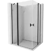 Mexen Mist Duo draaideur douchecabine 120 x 105 , transparant, zwart - 8A4-120-105-70-00