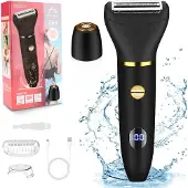 INF 2-in-1 Elektrische lichaamshaar trimmer & scheerapparaat voor vrouwen Black