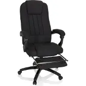 MyBuero Directiestoel RELAX CL190 met uitklapbare voetenbank stof zwart -