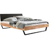 Hasena Trento 16 Sariano bedframe, massief houten bed, gestoffeerd hoofdeinde