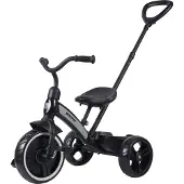 Deryan Driewieler met Duwstang - 4-in-1 Peuterfiets - Zwart
