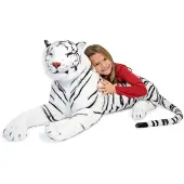 Melissa & Doug - Levensechte pluche - Reuze Siberische Witte Tijger