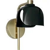 Osram Decor Corolle wandlamp, zwart, metaal en glas, G9 fitting, stoffen kabel, retro-stijl