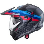 Caberg Tourmax X Sarabe, opklapbare helm ,Mat Grijs/Rood/Blauw ,S