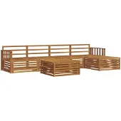 vidaXL Buiten bank set 6 st Naturel Massief Acacia Hout