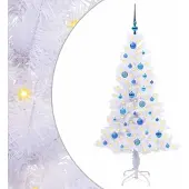 Syfax Kunstkerstboom met 150 LED Wit 150 cm PVC en Staal
