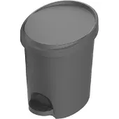 Eda Plastiques Power Tower Stepy bin pedaalemmer 6 liter met binnenemmer antraciet