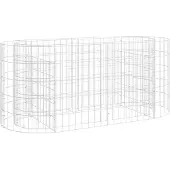 vidaXL Gabion plantenbak verhoogd 120x50x50 cm gegalvaniseerd ijzer