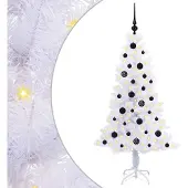Syfax Kunstkerstboom met 150 LED Wit 150 cm PVC en Staal