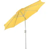 Mendler Parasol N18, tuinparasol, Ø 2,7 m kantelbaar polyester/aluminium 5 kg ~ geel