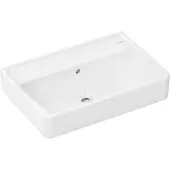 Hansgrohe Wastafelblad Compact Xanuia, 550x370 mm, zonder kraangat, met overloop, wit, 60210450