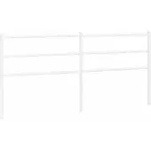 vidaXL Vervangend hoofdbord 193 cm metaal wit