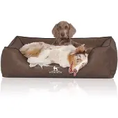 Knuffelwuff Hondenbed Henderson van kunstleer XXL 120 x 85cm bruin