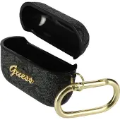 GUESS GUAP4GSMK 4G Script PC PU hoesje voor Airpods Pro Grijs (Koptelefoon tas), Hoofdtelefoon Tassen + Beschermende Covers, Grijs