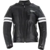Helstons Jake Speed Leren Buffalo Jas Zwart Wit Maat S